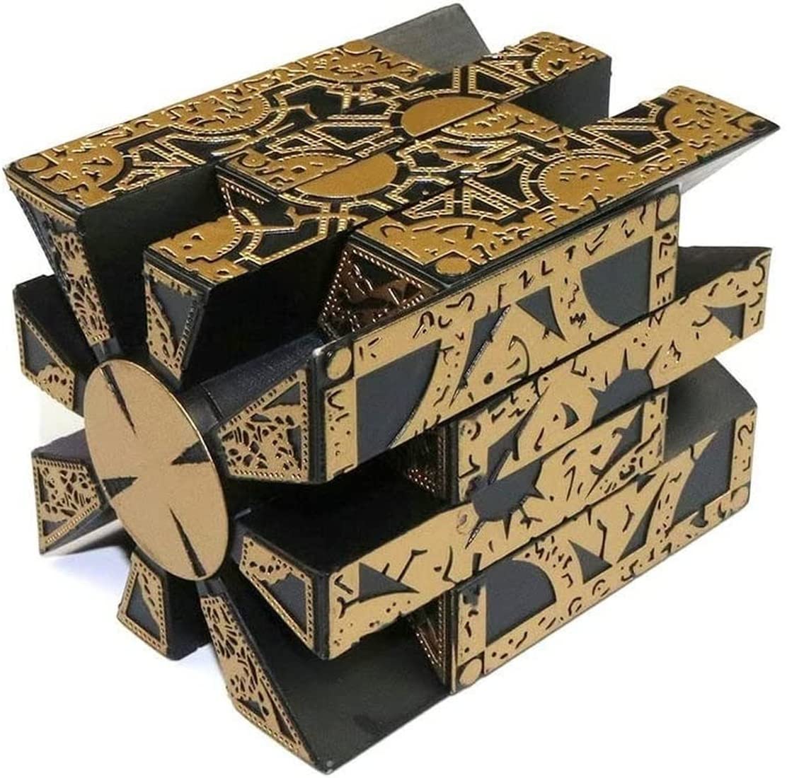 SUIZU Detachable Hellraiser Puzzle Box - Functional Deformation Lock Puzzle Box with Base (Standard) | Perfect for Escape Rooms, Brain Teasers & Horror Movie Collectibles
