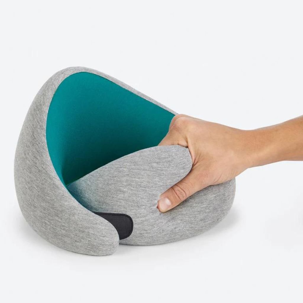 OstrichPillow Go Neck Pillow - Midnight Blue - Travel & Airplane Comfort Support for Sleeping - Perfect for Flights, Road Trips & Office Naps
