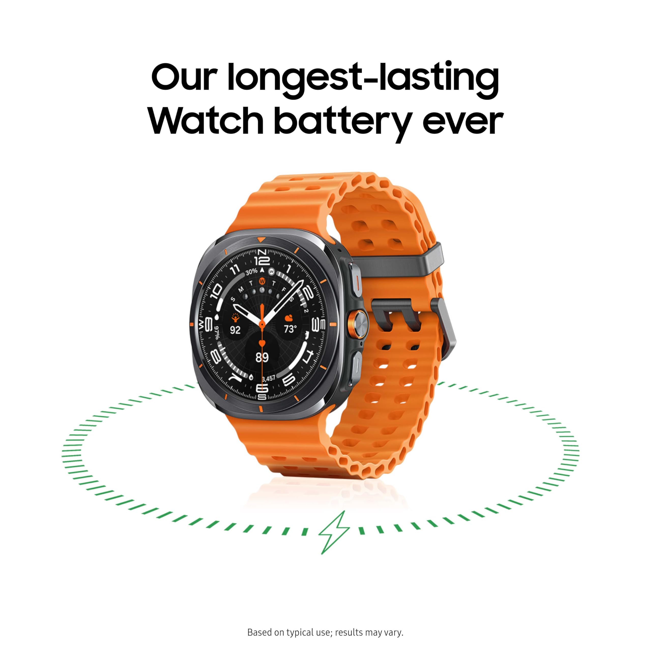 Samsung Galaxy Watch Ultra Bespoke Edition 47mm LTE Smartwatch - Titanium Silver (Renewed) | AI Fitness Tracker with Heart Rate, Sleep Monitor & Wellness Tips | Perfect for Workouts, Running & Daily Health Tracking