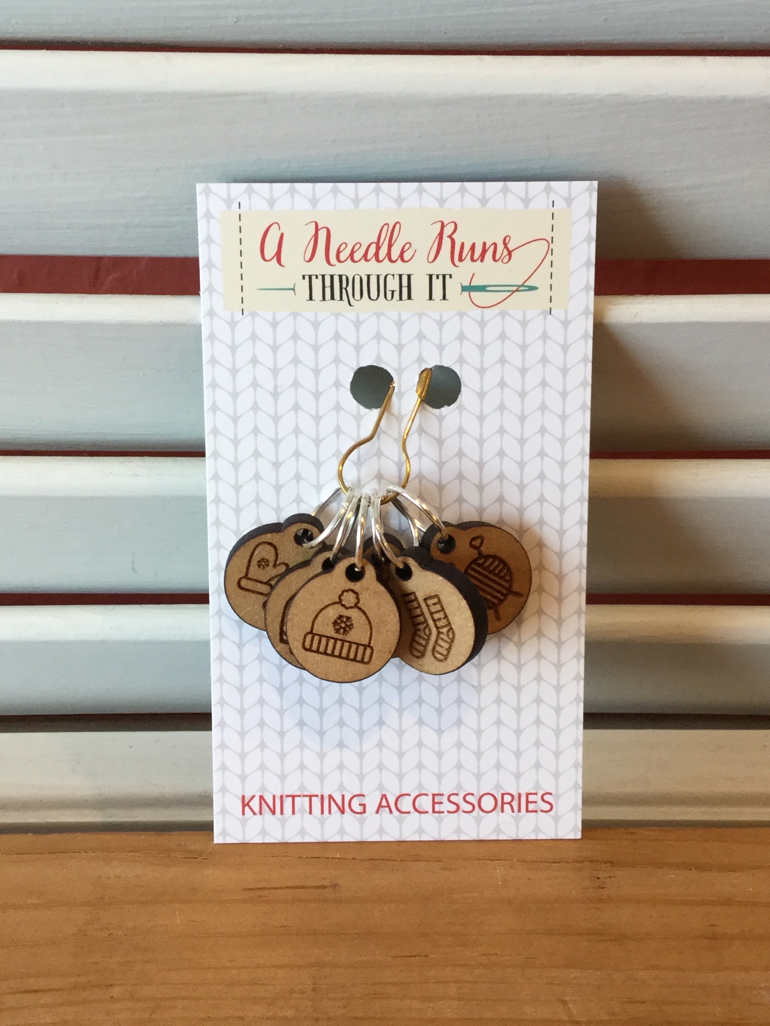 High-Quality Stitch Markers for Knitting & Crocheting - Perfect for Counting Rows & Stitches - A Needle Runs Through It