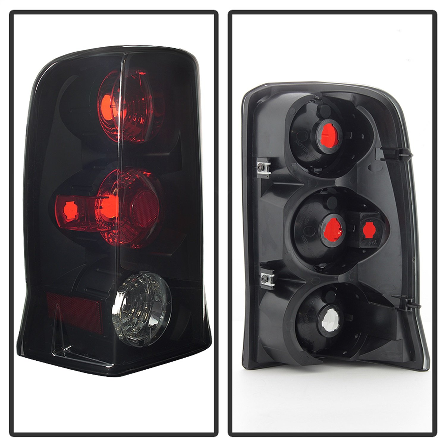 Spyder 5084378 Black Smoke Euro Style Tail Lights for 2002-2006 Cadillac Escalade SUV (Not EXT) - Enhance Your Vehicle's Style & Night Visibility