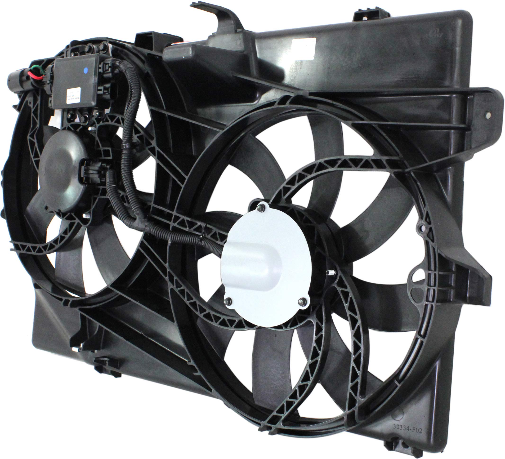 Evan Fischer Radiator Cooling Fan Assembly Compatible with 2007-2015 Ford Edge & Lincoln MKX - Dual Fan with Control Module - Perfect for Engine Cooling & Overheating Prevention