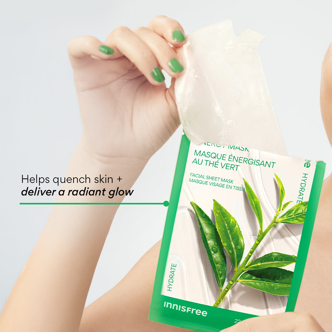 10-Piece Hydrating Energy Sheet Mask Set - Korean Skincare for Glowing Skin | Perfect for Spa Night, Travel & Self-Care Routine