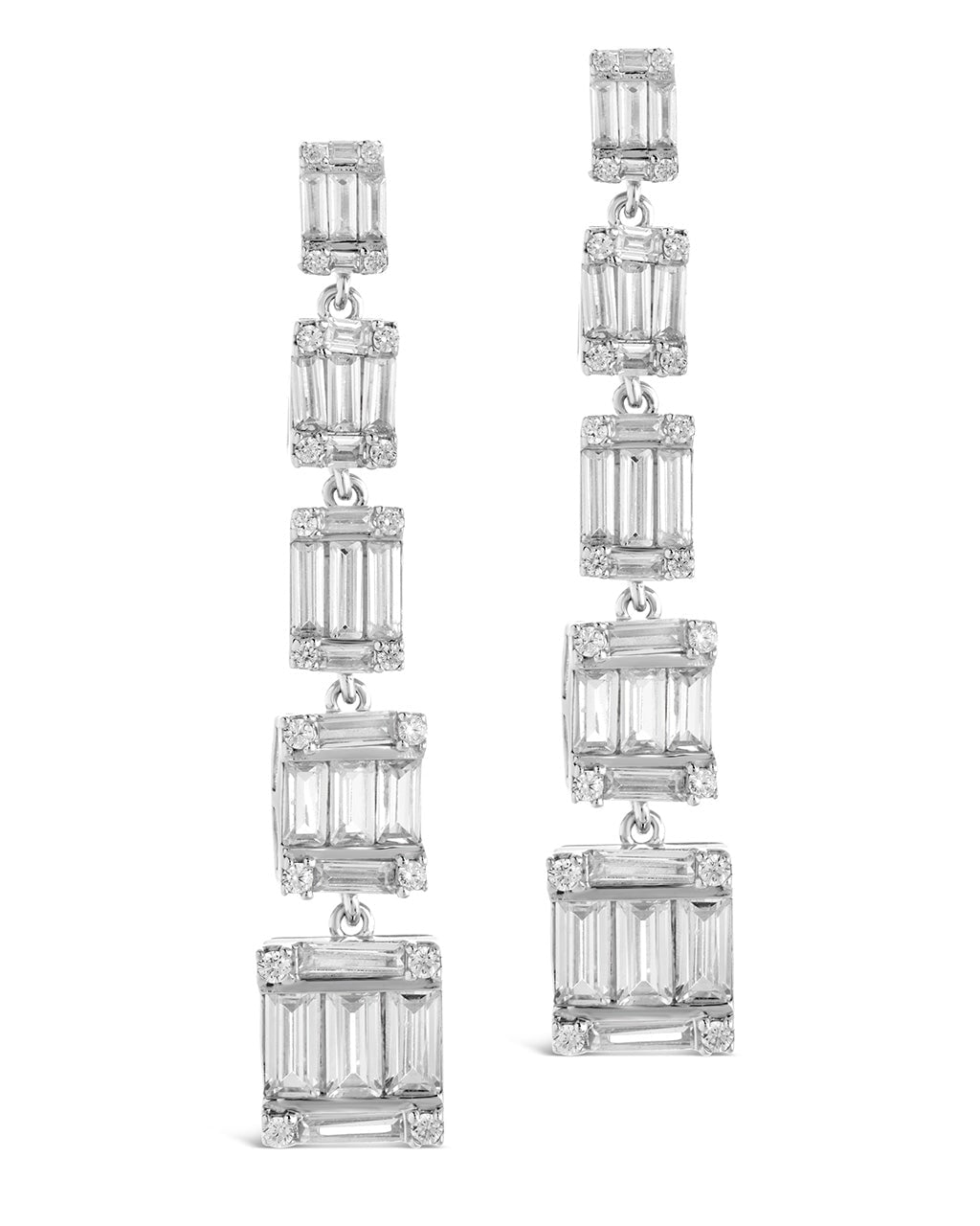 Penelope CZ Drop Stud Earrings - Sparkling Cubic Zirconia Dangle Earrings for Women, Elegant Party & Wedding Jewelry Gift