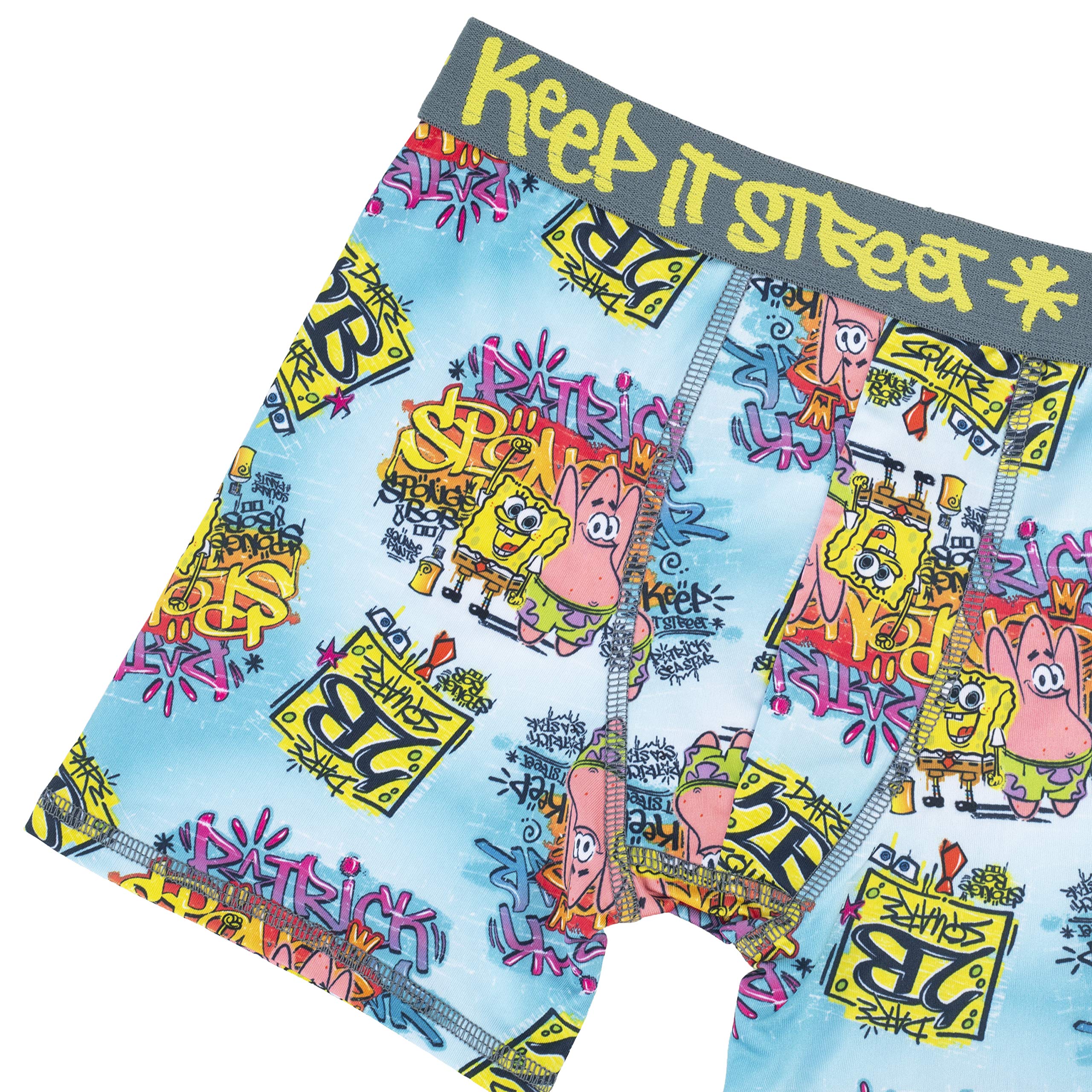 SpongeBob SquarePants Boys' Underwear Multipack - 5-Pack Cartoon Character Briefs with Patrick & Squidward (Sizes 4-12) - Soft Cotton Kids Underwear for School, Play & Sleep