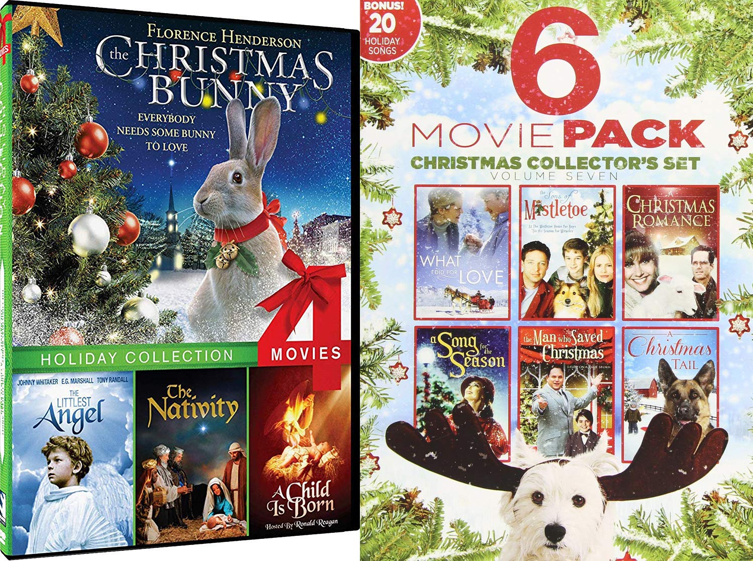 Fire Romance Spirit Holiday Films Christmas DVD Bundle - Includes Christmas Bunny, Littlest Angel, The Nativity, A Child is Born & More | Perfect for Family Movie Nights, Holiday Gatherings & Christmas Gift Giving