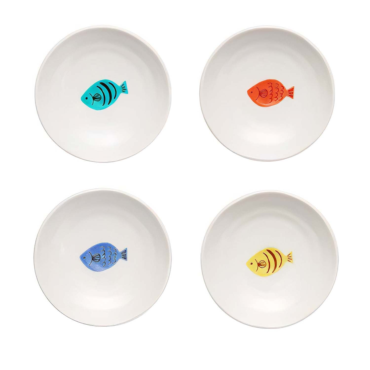 Harekutani Porcelain Small Fish Appetizer Plates Set of 4 - Elegant Japanese Ceramic Dish for Sushi, Desserts & Tapas Serving - Perfect for Dinner Parties, Home Decor & Gift Giving