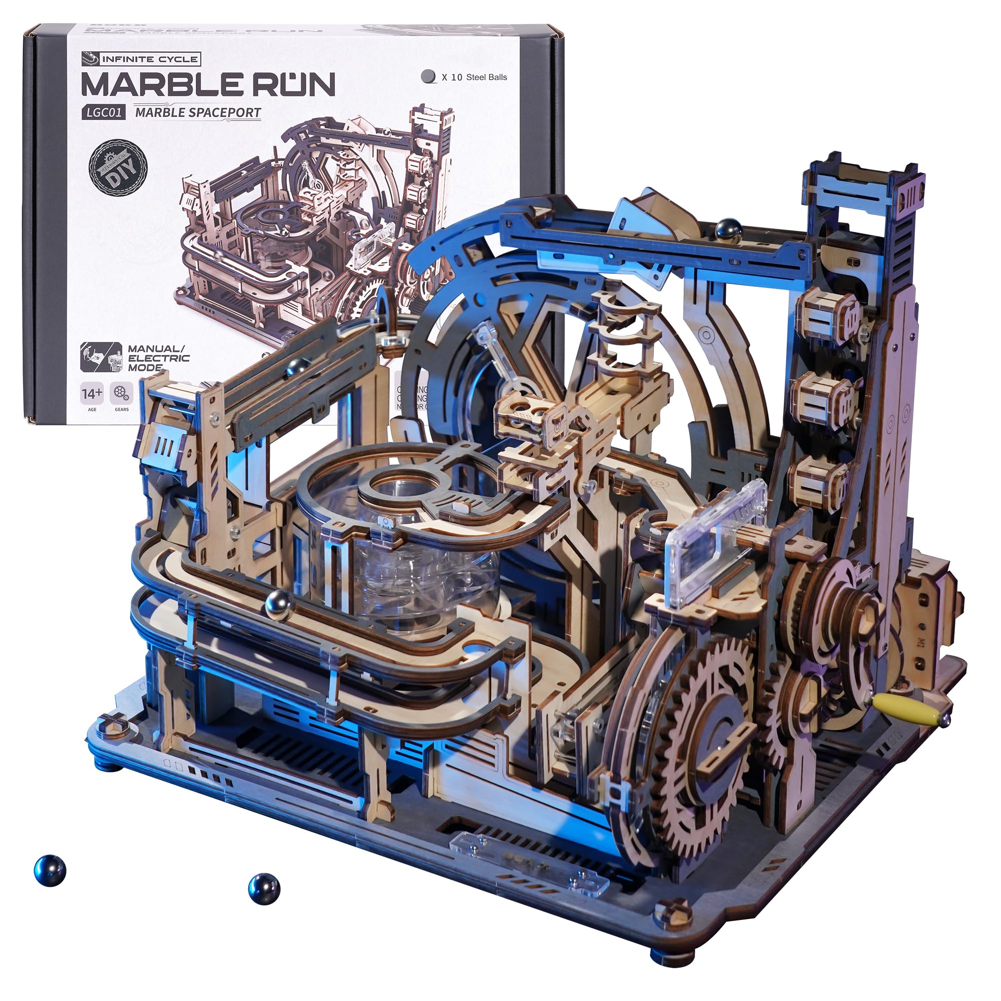 RoWood 3D Wooden Puzzle for Adults & Teens - Creative Marble Run Model Building Kit | Fun DIY Craft Project for Birthday Gifts & Home Decor