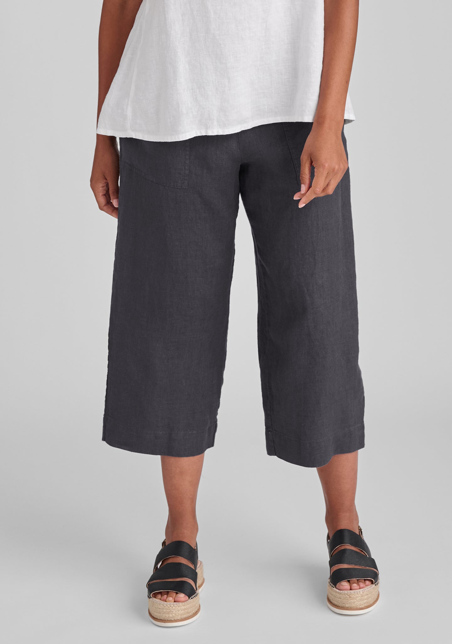 Kate Pant - Women's Linen Crop Pants | High Waist Summer Short Pants | Casual Boho Style for Beach, Travel & Everyday Wear