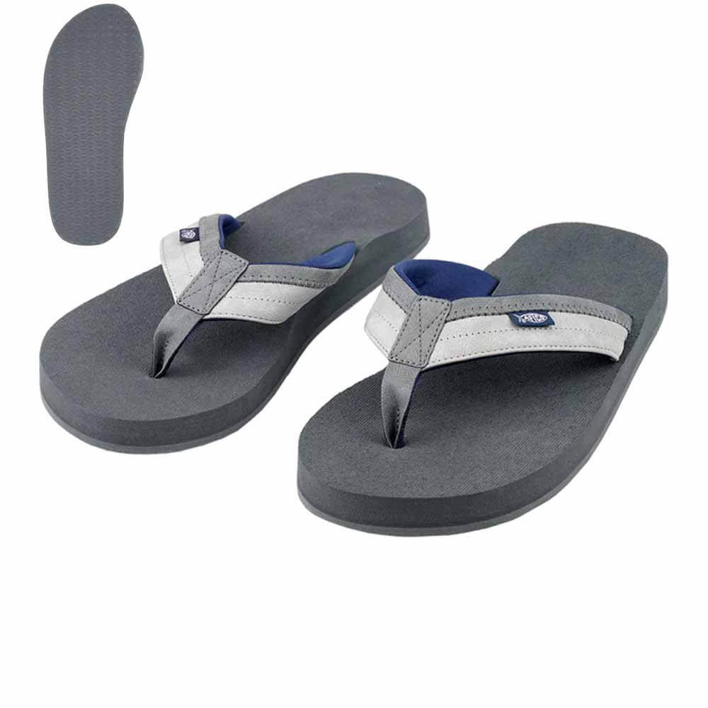 AFTCO Charcoal Deck Sandal - Comfortable Non-Slip Boat Shoes for Men & Women | Perfect for Fishing, Boating, and Outdoor Water Activities