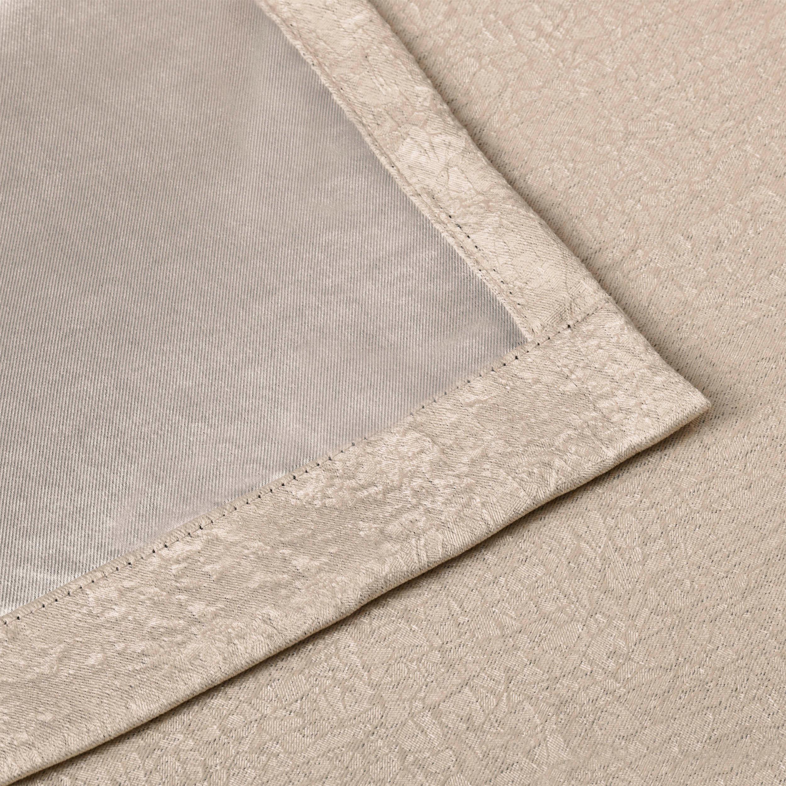 Blackout Thermal Insulated Grommet Curtain Panels Set - Solid Textured Fabric for Bedroom & Living Room - Noise Reducing & Light Blocking for Better Sleep & Privacy