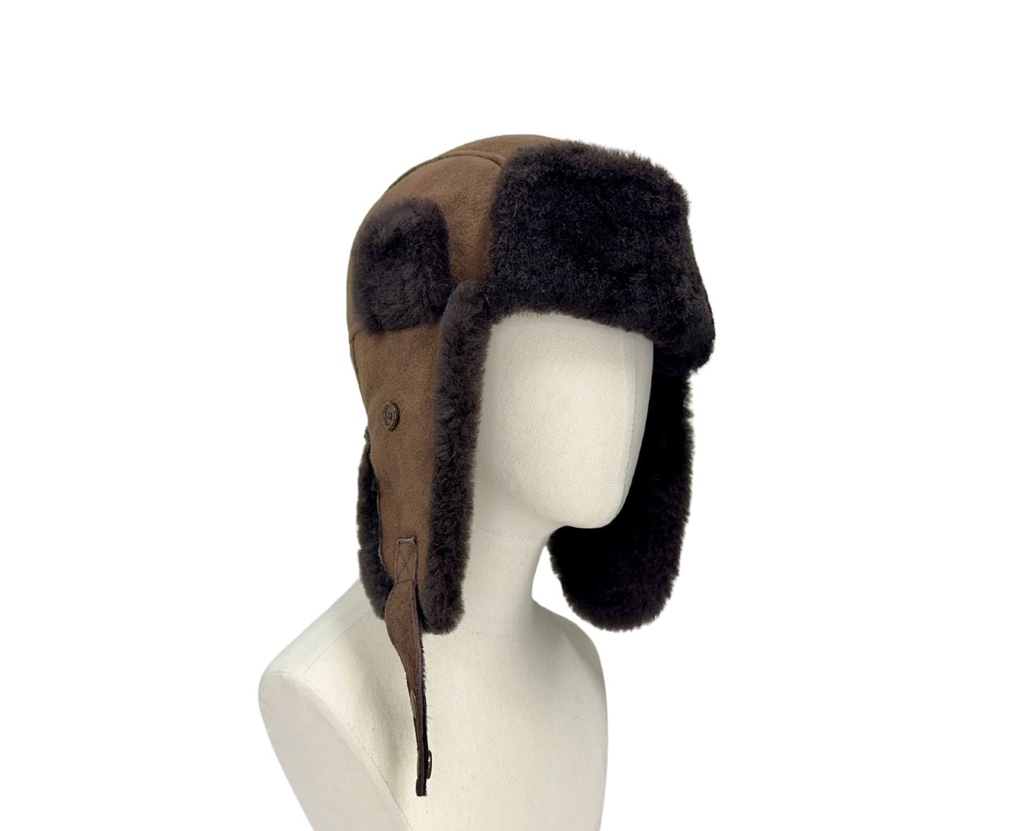 Premium Genuine Sheepskin Hunters Hat for Men & Women - Warm Winter Outdoor Hunting Cap for Cold Weather Adventures