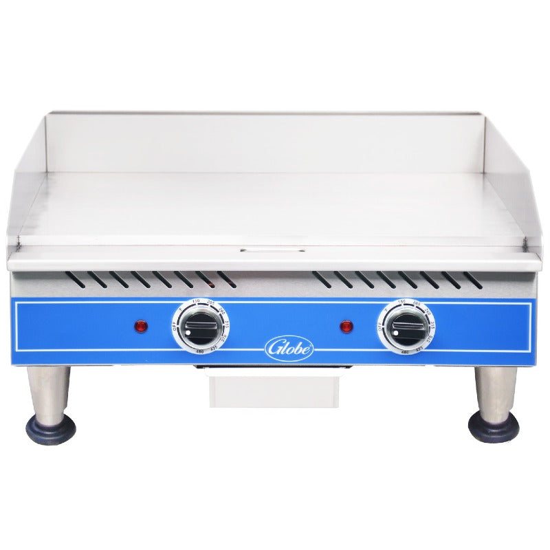 Globe PG24E 24-Inch Electric Countertop Griddle - Commercial Grade, Energy Efficient, Non-Stick Surface - Perfect for Diners, Food Trucks & Home Kitchens