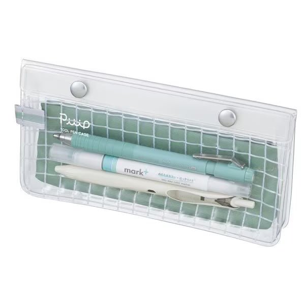 KOKUYO Piiip Flat Pen Case - Slim & Lightweight Pencil Pouch for School, Office & Travel - Organize Pens, Pencils, Markers & Stationery - Perfect for Students, Artists & Professionals