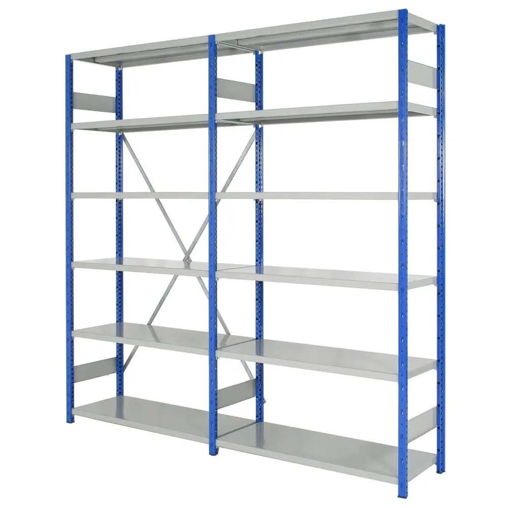 Expo 4 Boltless Shelving - Heavy Duty Metal Storage Rack for Garage, Warehouse & Retail Organization - Easy Assembly & Adjustable Shelves