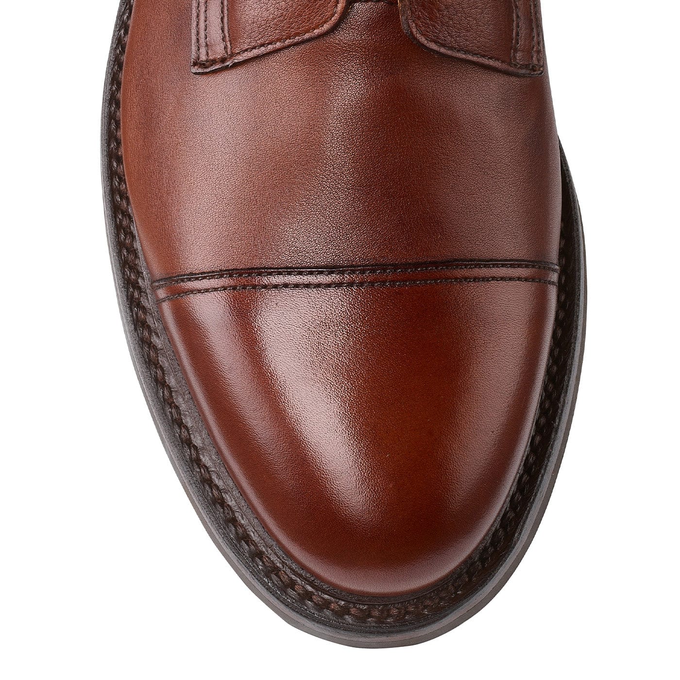 Premium Coniston Chestnut Milled Calf Leather Shoes - Handcrafted Men's Dress Shoes for Business & Formal Occasions | Office Wear, Weddings & Special Events