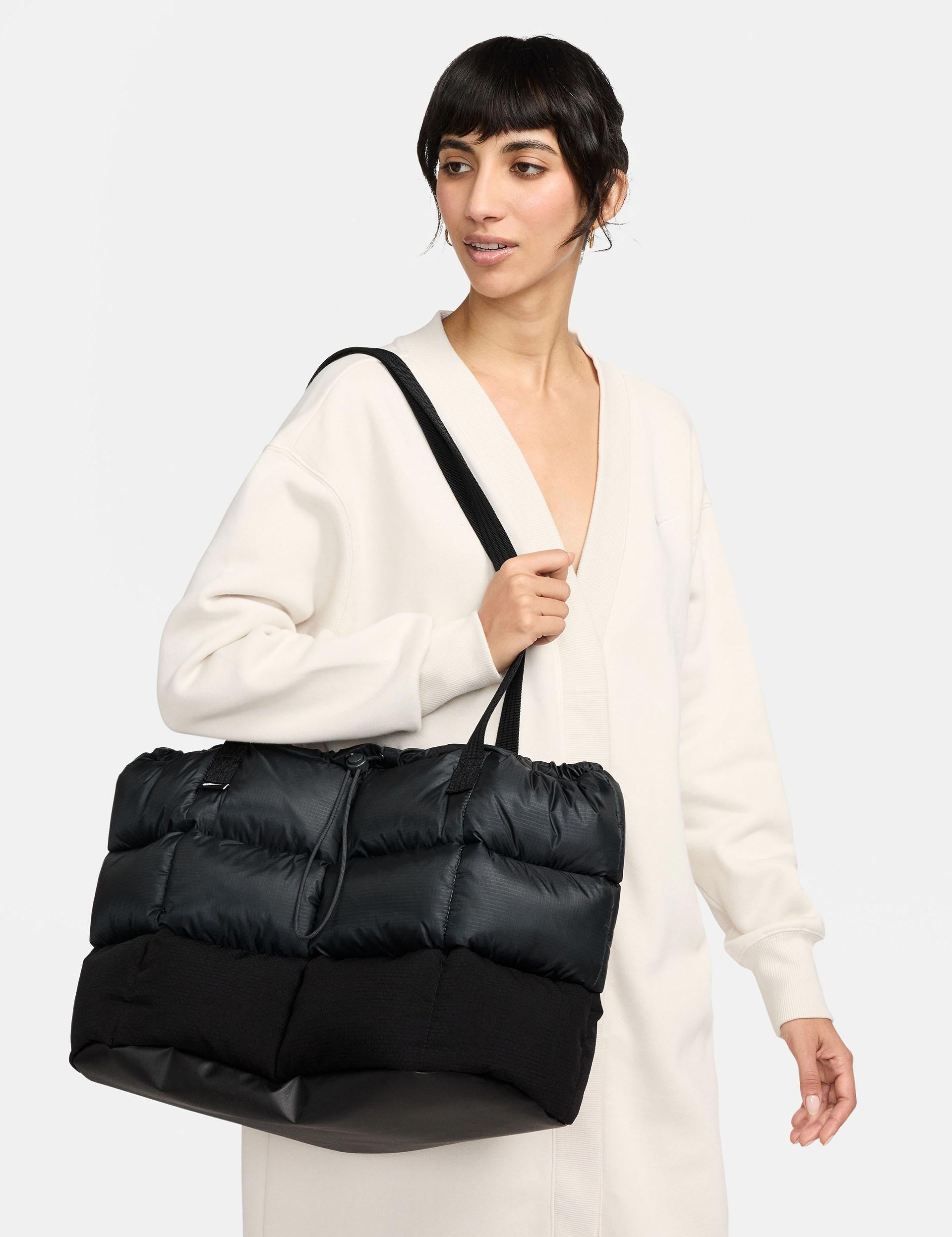 Sportswear Puffle Tote Bag - Black/Anthracite/White | Stylish Gym & Beach Tote for Women | Perfect for Workouts, Yoga, Shopping & Travel