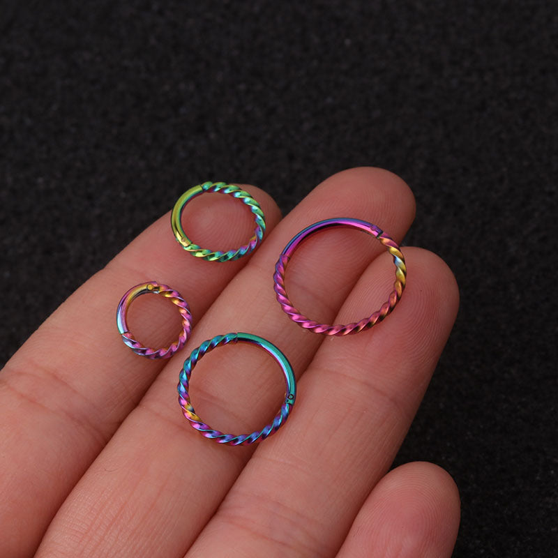 16G Surgical Steel Cartilage Huggie Hoop Earrings - Colorful Body Jewelry for Women | Perfect for Pierced Ears, Daily Wear & Fashion Accessories | HSPJ19120