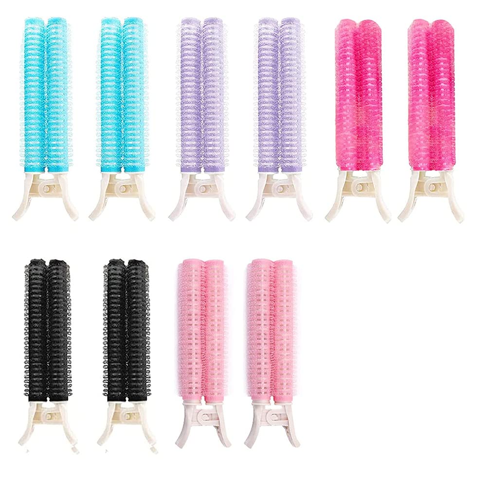 Heatless Curling Iron Set - 10PCS Reusable Hair Clips for Natural Fluffy Curls & Volumizing Roots | Washable & Portable Hair Styling Tools | Perfect for Home, Travel & Salon Use