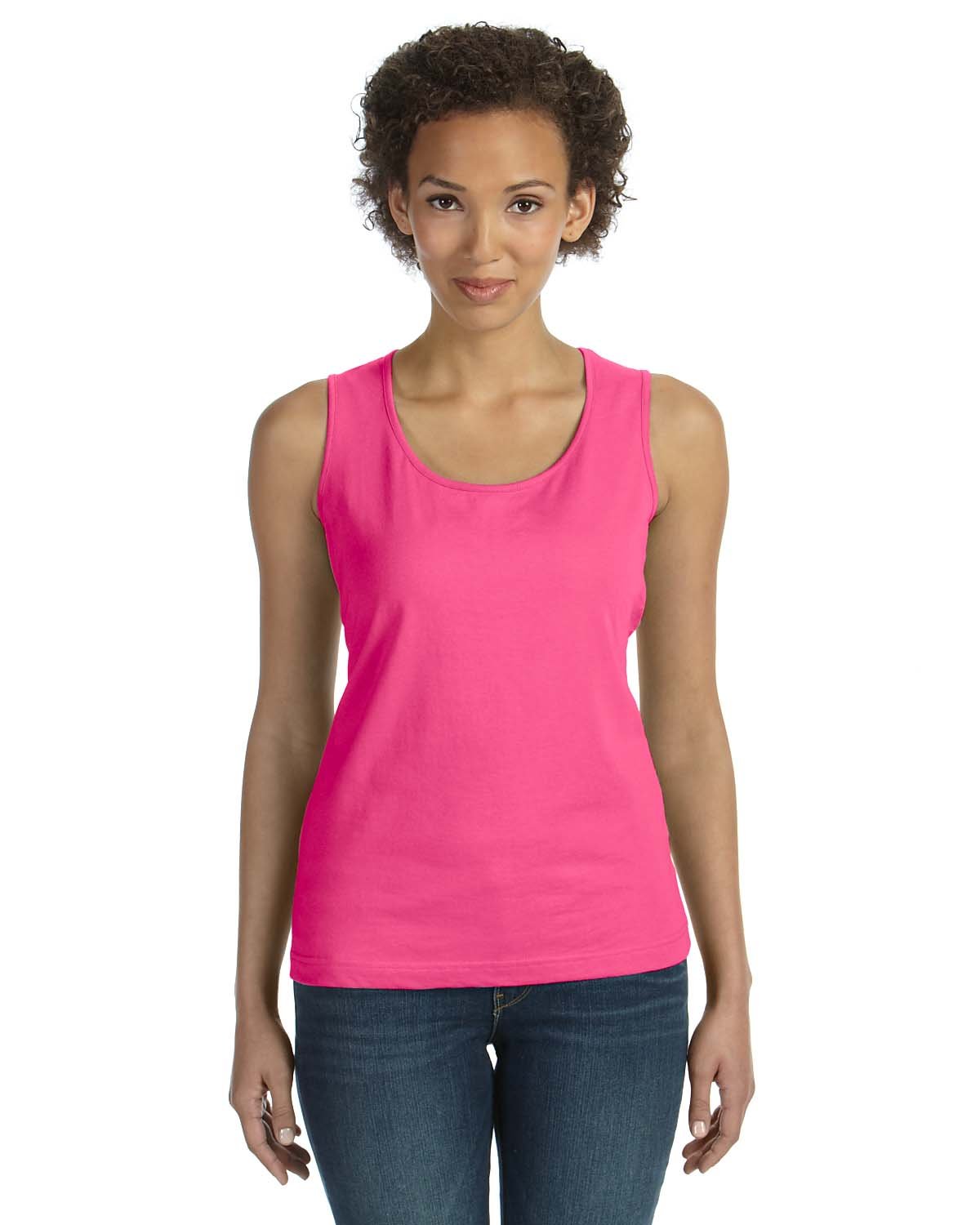 Women's Combed Ringspun Cotton Jersey Tank Top - Soft & Breathable Casual Wear for Summer, Gym, and Layering