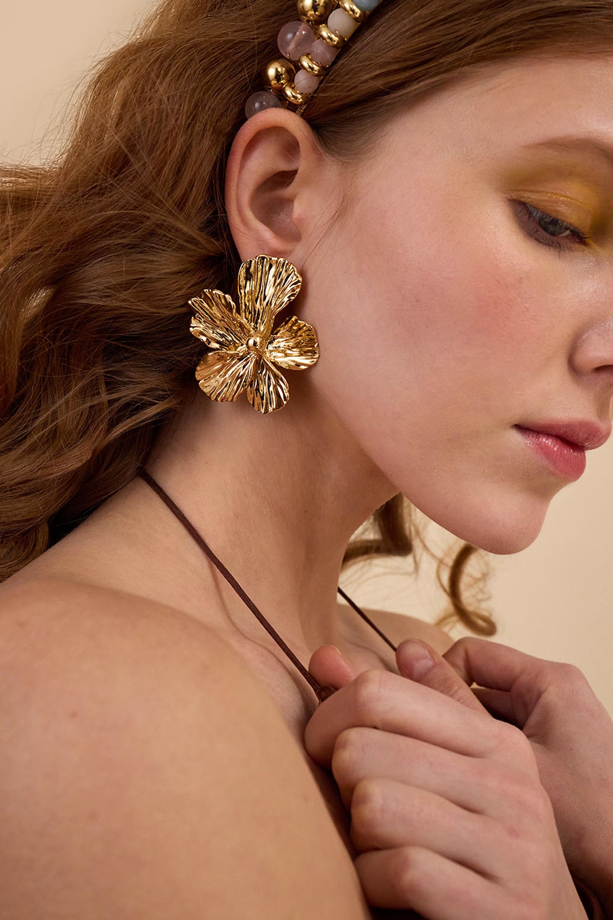 Maya Floral Button Earrings for Women - Boho Chic Handmade Jewelry - Perfect for Weddings, Parties & Everyday Wear