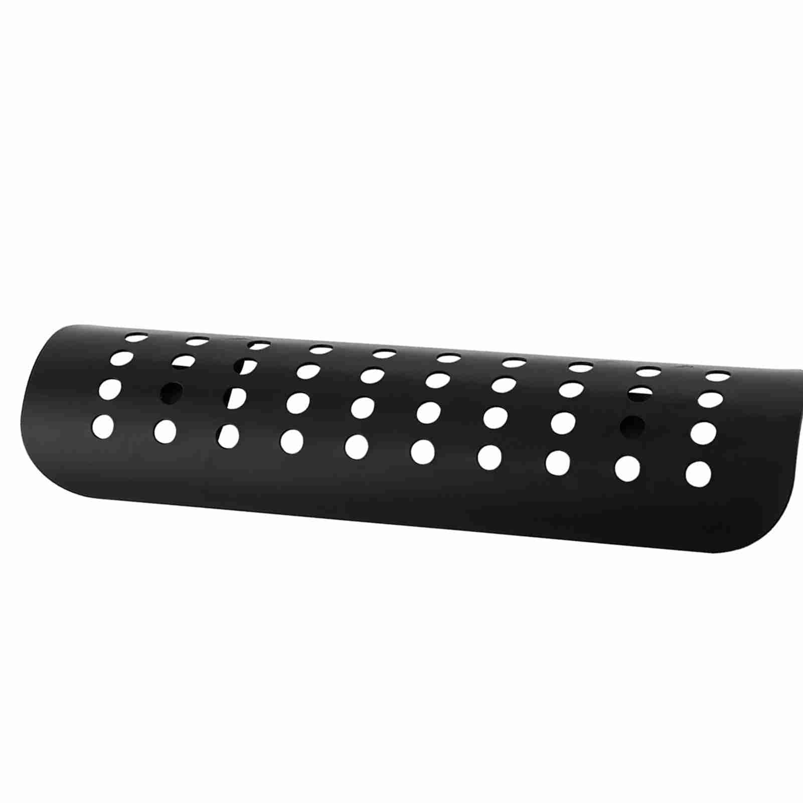 Motorcycle Exhaust Heat Cover for Legs - 9x2.4in with Clamps (Black) - Riding Comfort Protection