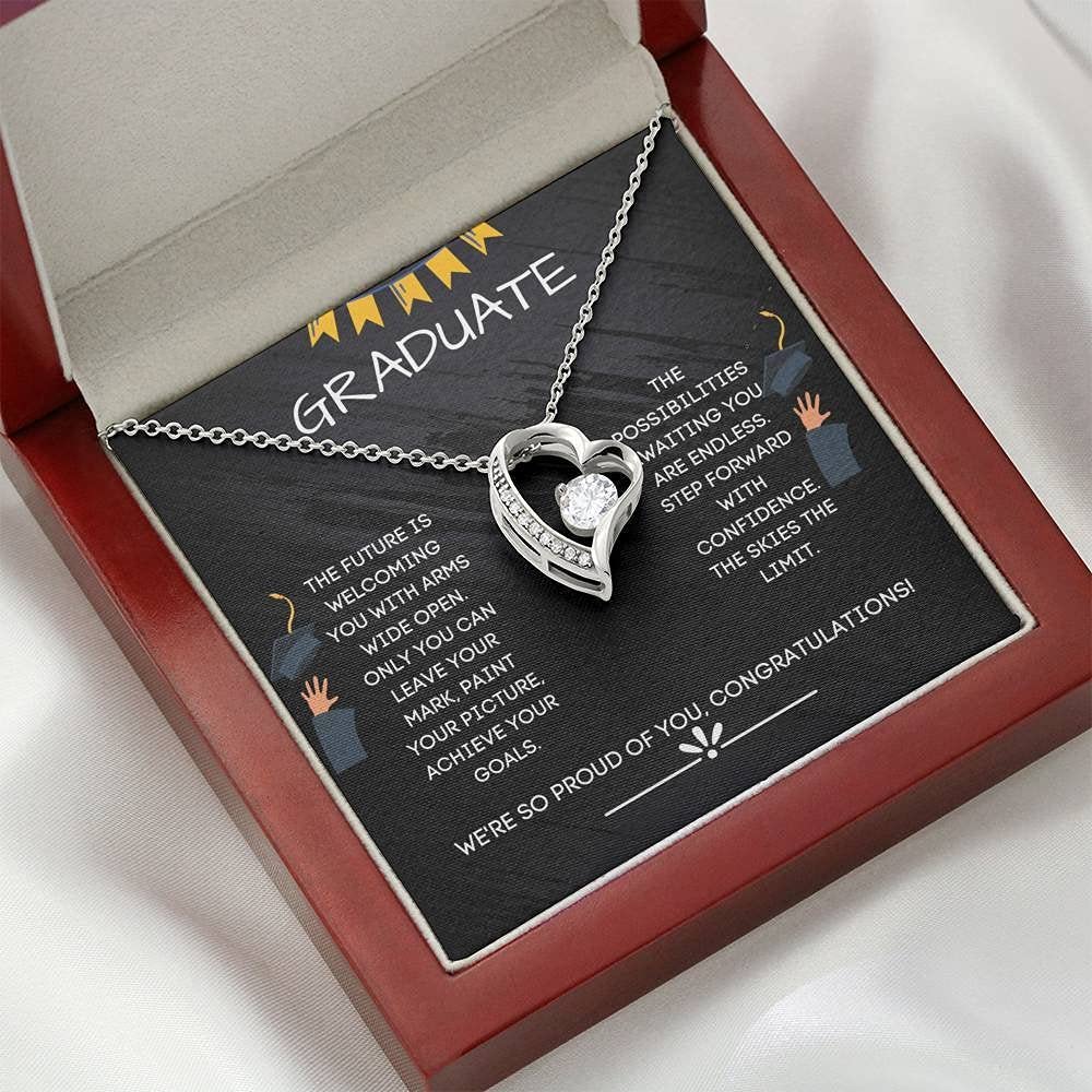Personalized Graduation Jewelry Gift for 2021 Graduate - Forever Love Necklace with Sky Design | Thoughtful Graduation Present for High School & College Seniors | Perfect for Commencement Ceremonies, Graduation Parties & Memory Keepsakes