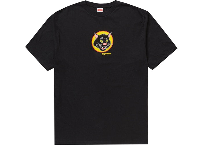 Supreme Black Cat Graphic T-Shirt for Men & Women - Soft Cotton Short Sleeve Tee - Streetwear Fashion for Casual Wear & Hip Hop Style
