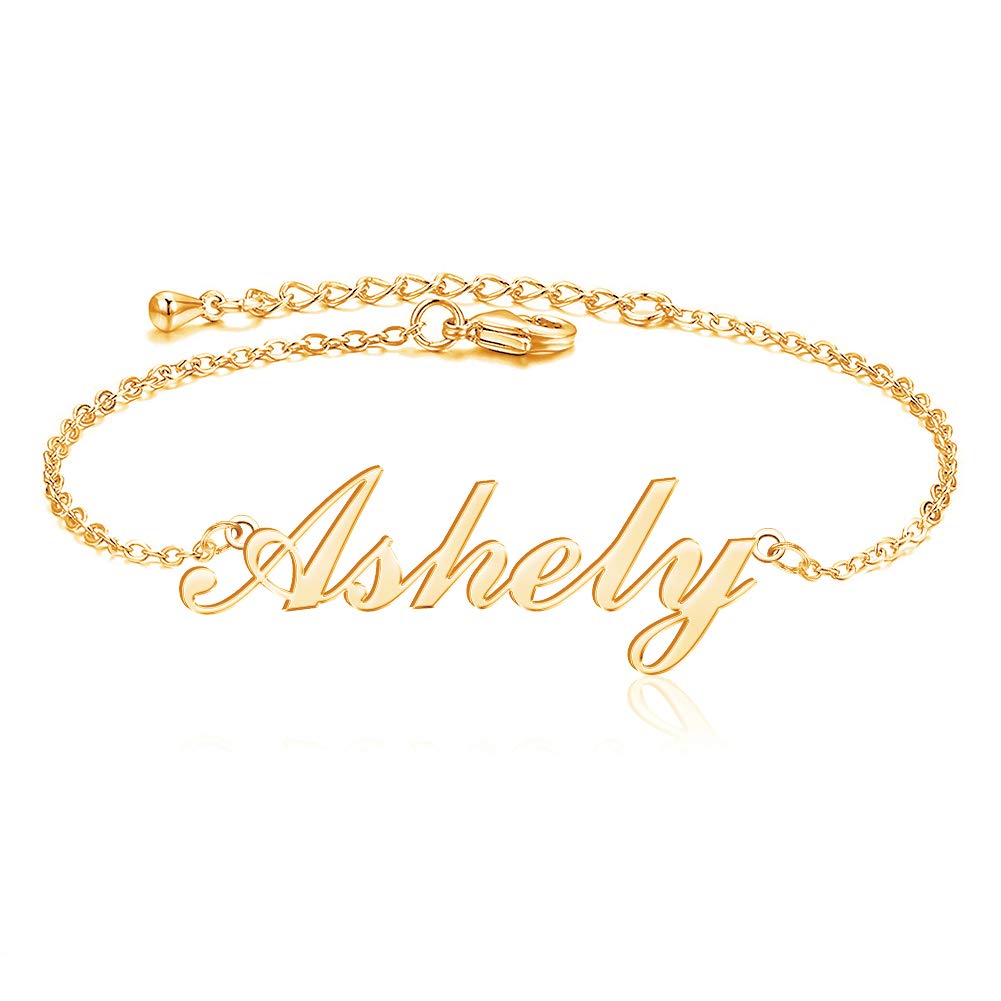 Hybedora Personalized Name Bracelet & Anklet - Custom Initial Jewelry for Women & Girls - Perfect Summer Beach Accessory & Thoughtful Gift for Birthdays, Anniversaries