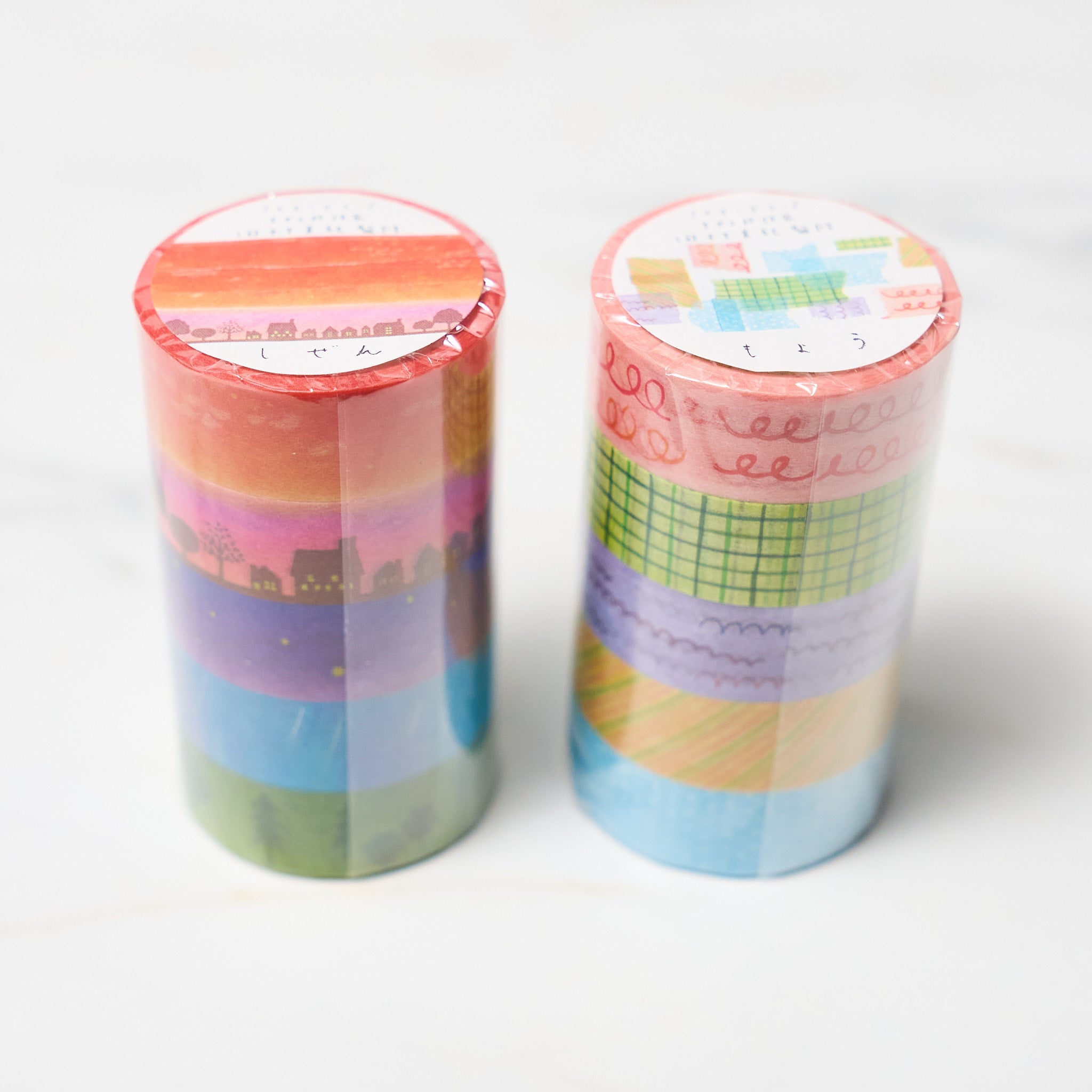Miki Tamura Chigiri-e 5 Color Set Masking Tape - Japanese Washi Paper Decorative Tapes for Scrapbooking, Journaling, DIY Crafts & Gift Wrapping
