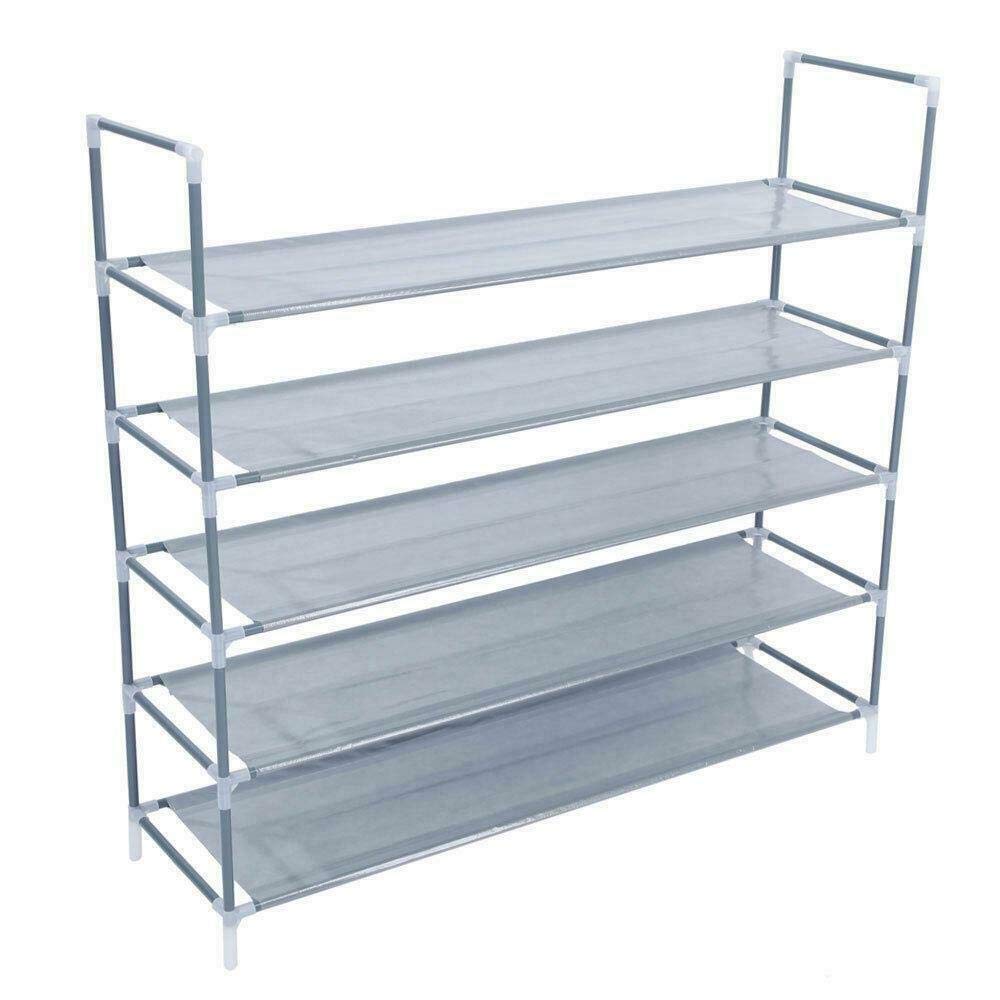5-Tier Shoe Rack Organizer Tower Cabinet - Space Saving Shoe Storage Shelf for Closet, Entryway & Bedroom - Perfect for Organizing Shoes, Boots & Accessories