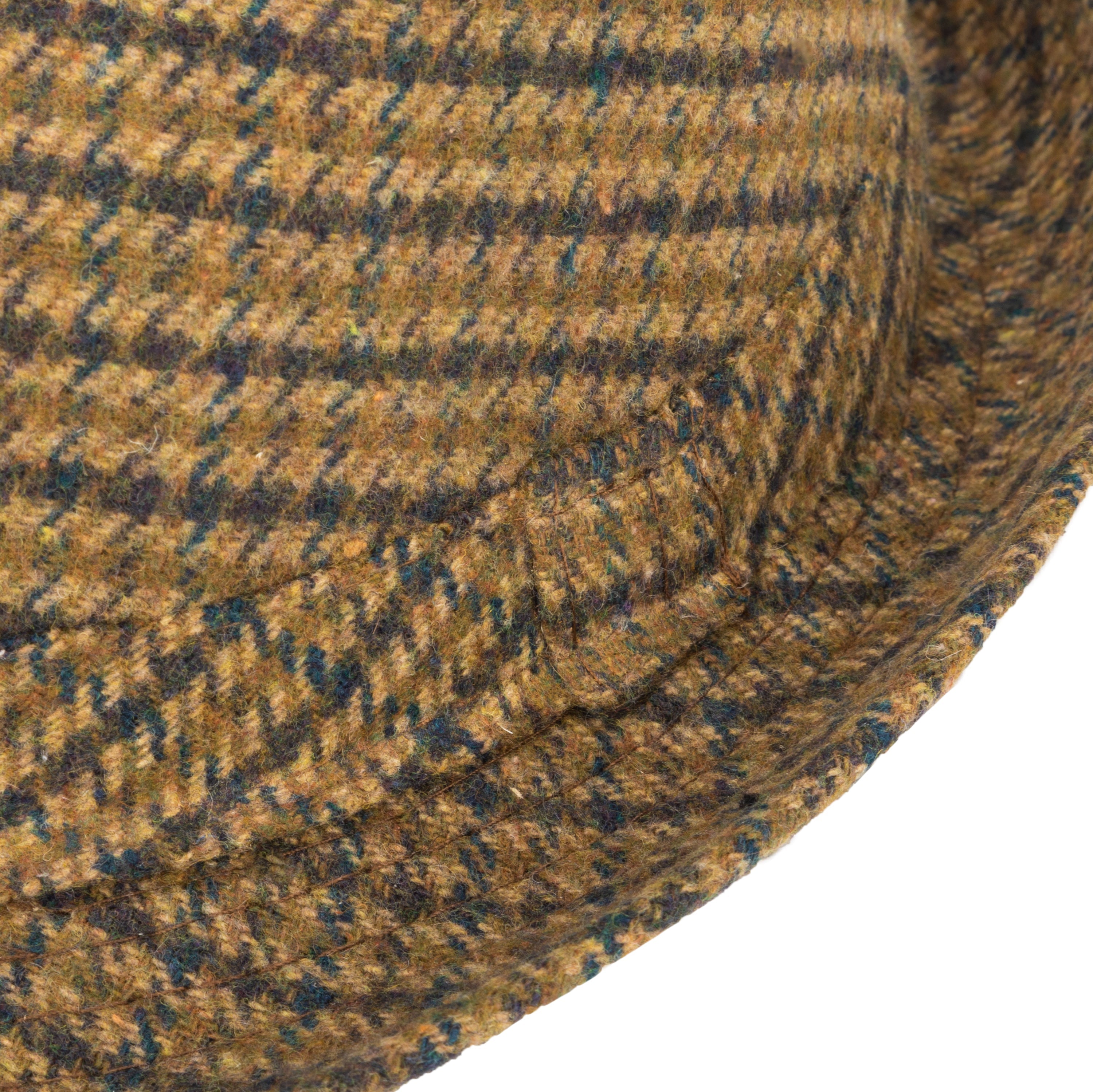 Stylish Men's Houndstooth Plaid Fedora Hat - Classic Wool Blend Dress Hat for Formal Occasions & Outdoor Events