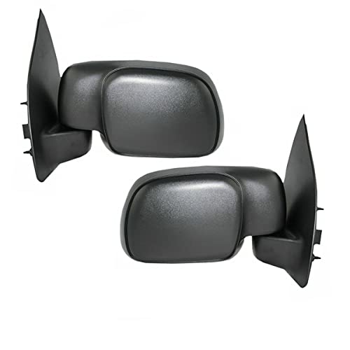 Compatible Power Black Rear View Mirror Set for 1999-2007 Ford F-Series Super Duty Pickup Truck - Perfect for Enhanced Visibility & Safe Driving