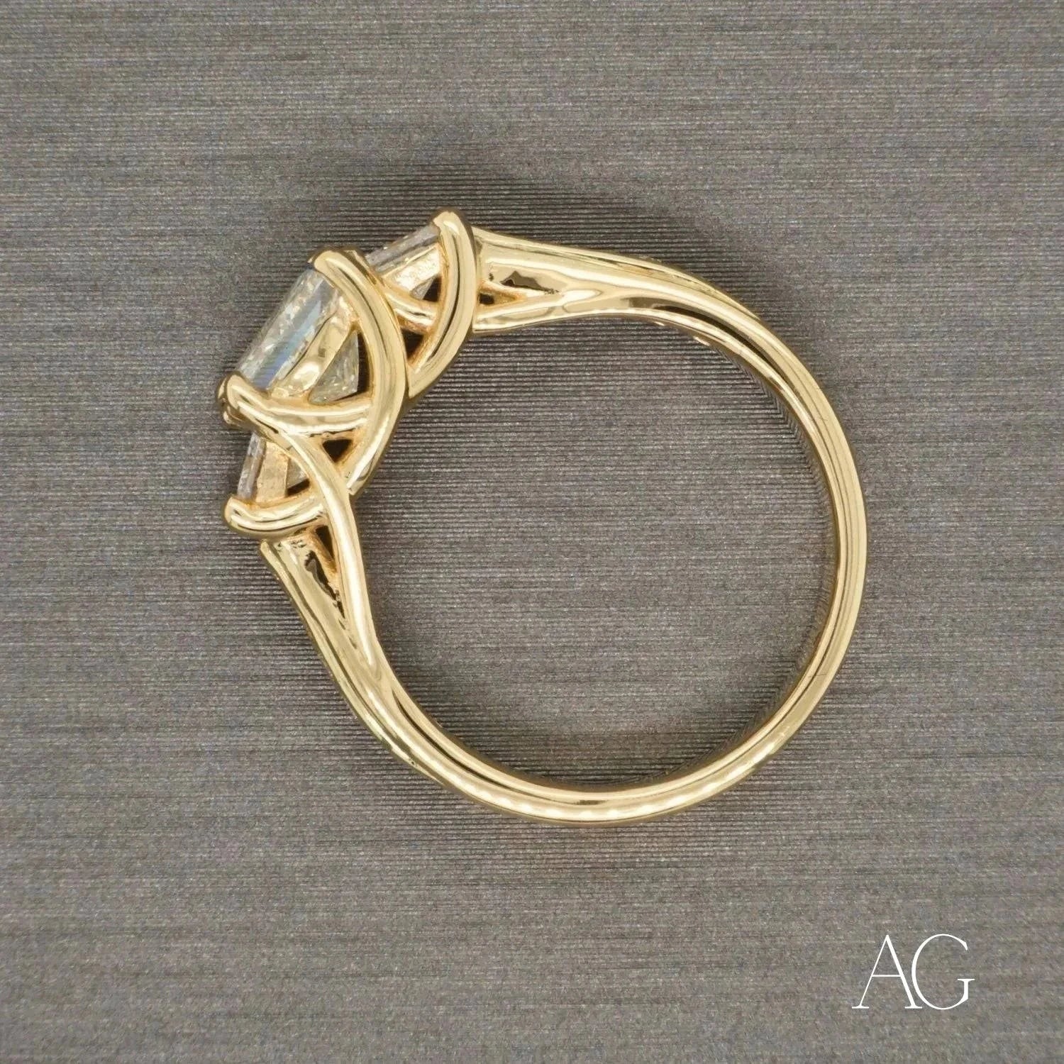 18K Gold Diamond Ring - 0.98 Carat Solitaire Engagement Ring for Women, Wedding Band, Anniversary Gift, Promise Ring, Valentine's Day Present