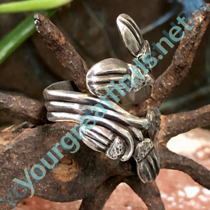 Authentic Taxco Mexico Sterling Silver Bypass Ring - Elegant Handmade Jewelry for Women, Perfect for Weddings, Anniversaries & Special Occasions