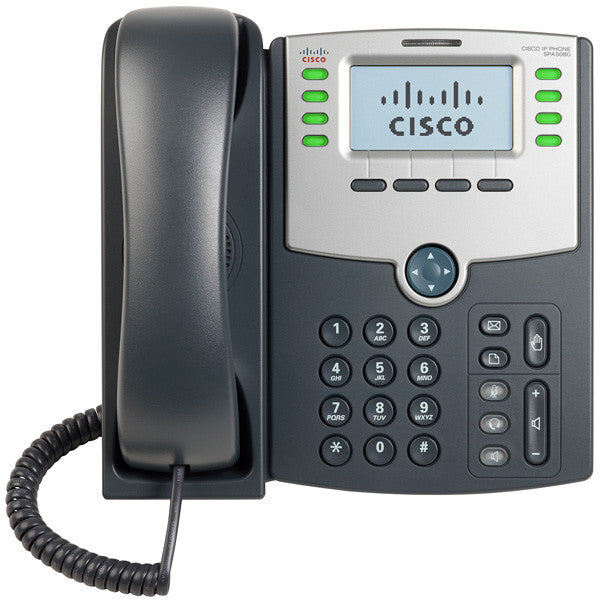 Cisco SPA508G 8-Line IP Phone with LCD Display, PoE Support, PC Port - Ideal for Office & Business VoIP Communication