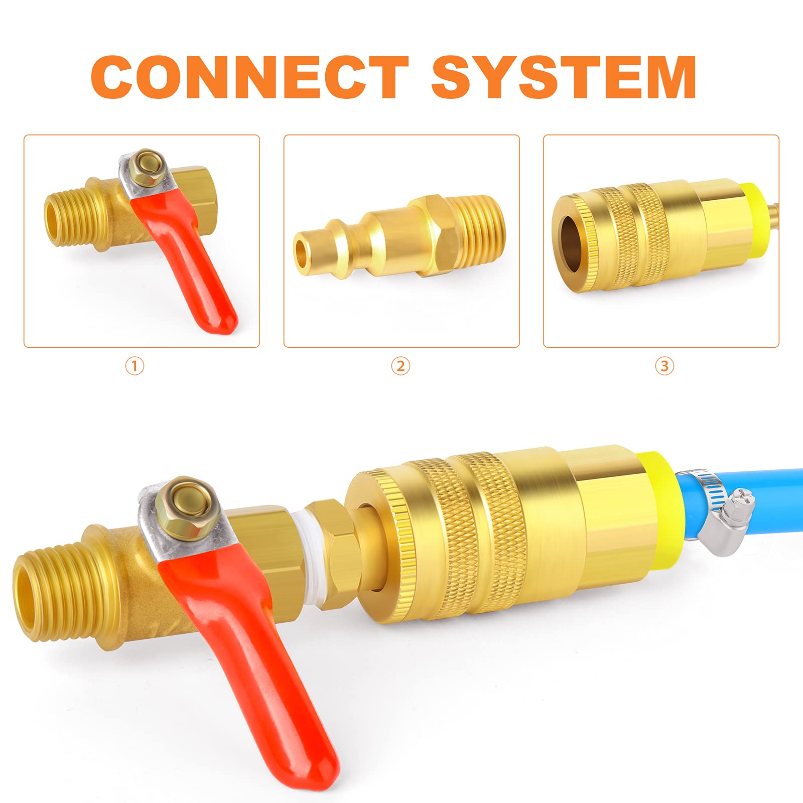 12-Piece Industrial Air Coupling Set with 3/8