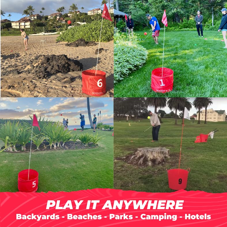 BucketGolf Replacement Balls (6 Pack) - Premium Golf Practice Balls Compatible with All BucketGolf Sets - Perfect for Backyard Practice, Family Games & Outdoor Fun