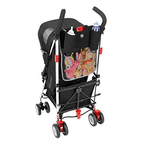 Maclaren BMW Universal Stroller Organizer - Black | Durable & Spacious Baby Stroller Accessory for Diapers, Toys & Essentials | Perfect for Travel, Shopping & Daily Walks