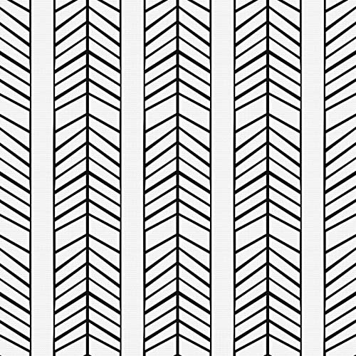 Herringbone Black White