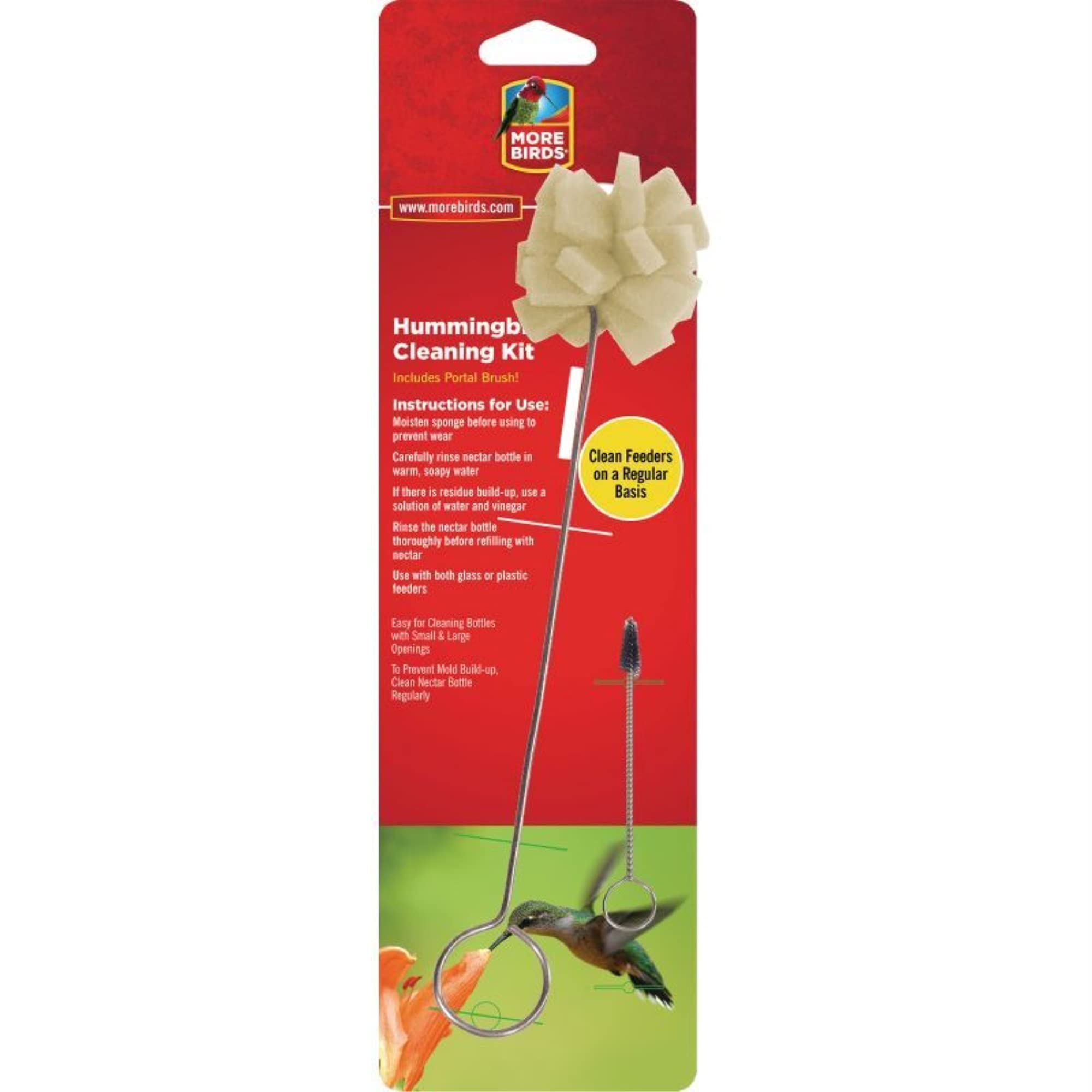More Birds Stokes Select 38127 Bird Feeder Cleaning Sponge - Soft Foam Scrubber for Easy Feeder Maintenance - Perfect for Outdoor Bird Feeders & Garden Accessories