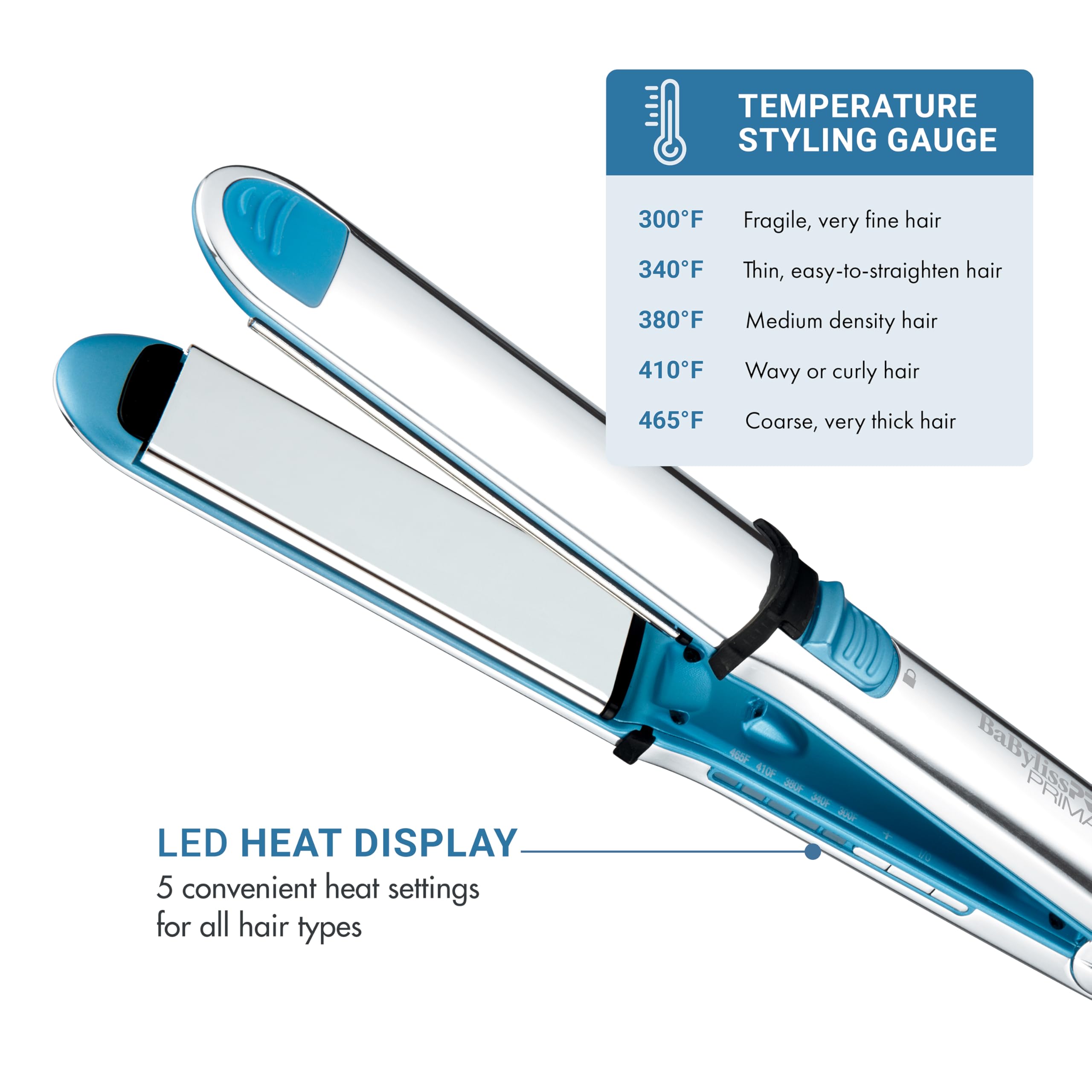 BaBylissPRO Nano Titanium Prima Ionic Hair Straightener & Curling Iron - Professional Dual Styling Tool for Smooth Straight Hair or Voluminous Curls | Perfect for Home Use, Salon Styling & Travel
