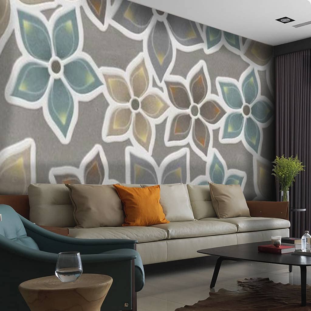 Vintage Turkish Ceramic Tiles PVC Wallpaper - Colorful Peel and Stick Self-Adhesive Waterproof Wall Decoration for Living Room, TV Backdrop, Kitchen & Bathroom - Removable Contact Paper for Indoor Home Decor