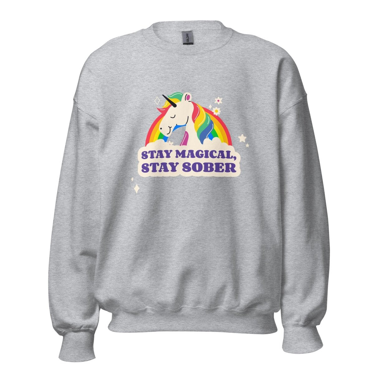 Stay Magical, Stay Sober Unisex Sweatshirt - Motivational Sobriety Hoodie for Men & Women - Perfect for AA Meetings, Recovery Support & Sober Living