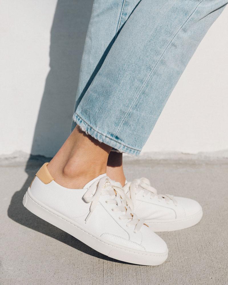 Women's Ibiza Classic Leather Sneakers - Comfortable Casual Shoes for Walking, Travel & Everyday Wear