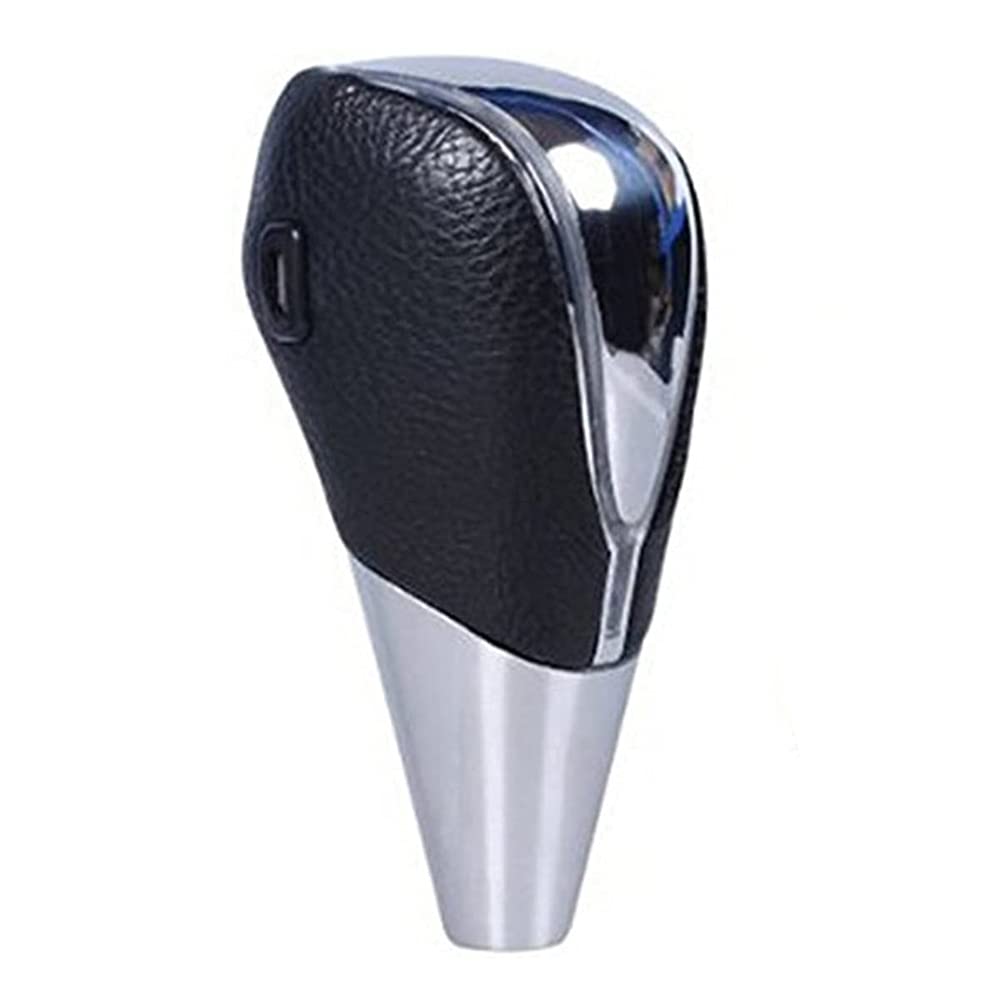 RGB LED Touch Activated Black Leather Shift Knob - Universal Car Gear Stick with 16 Color Options for Racing, Drifting & Night Driving