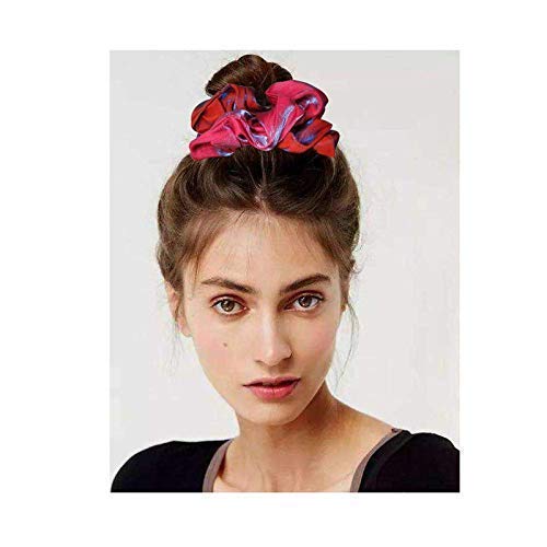 FAMEZA 9-Piece Satin Scrunchies for Women & Girls - Large Shiny Soft Elastic Hair Bands, Ponytail Holders for Everyday Use, Workouts, and Special Occasions
