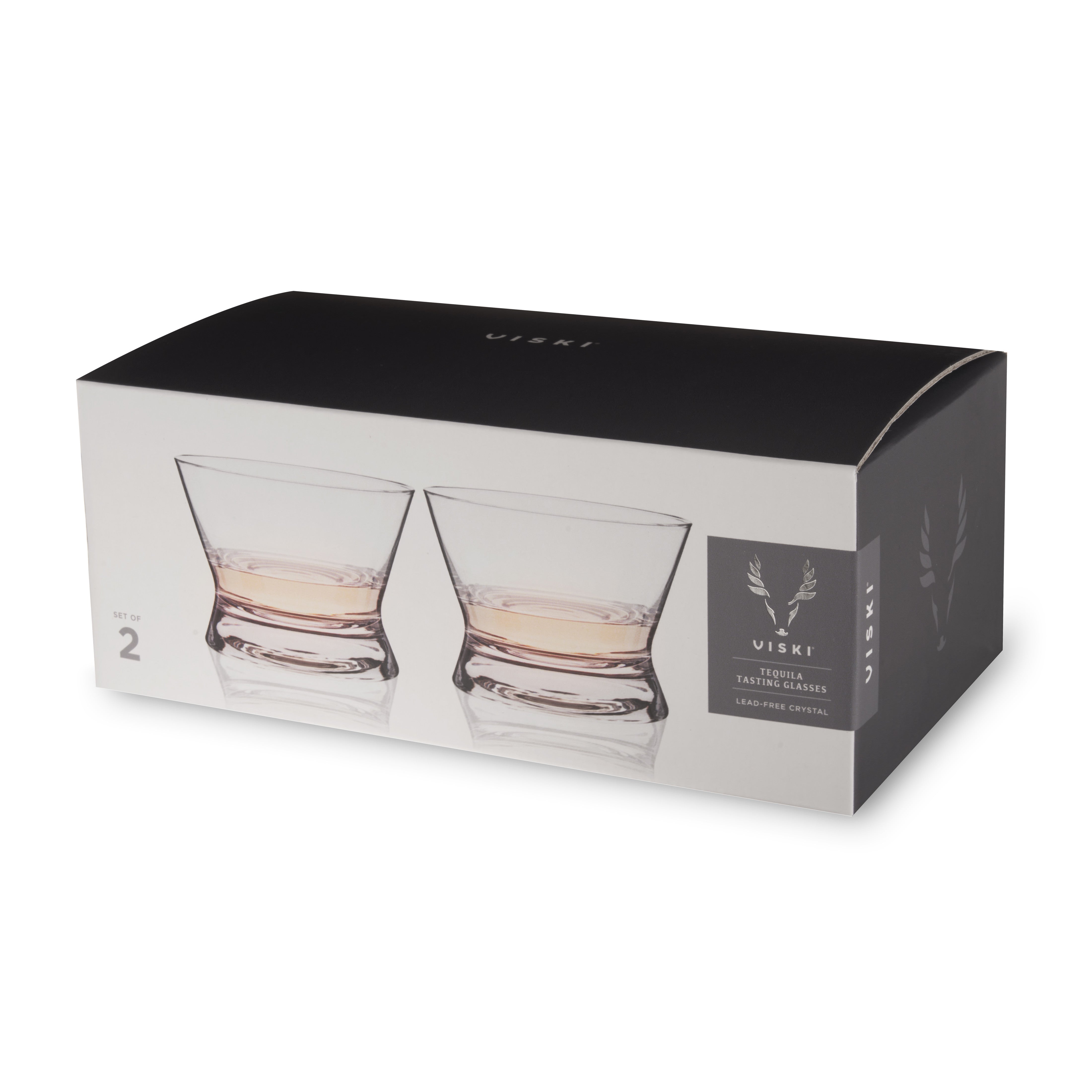 Premium Tequila Tasting Glasses Set - 4 Pc Crystal Clear Shot Glasses for Tequila, Mezcal & Spirits | Perfect for Home Bars, Parties & Cocktail Mixing