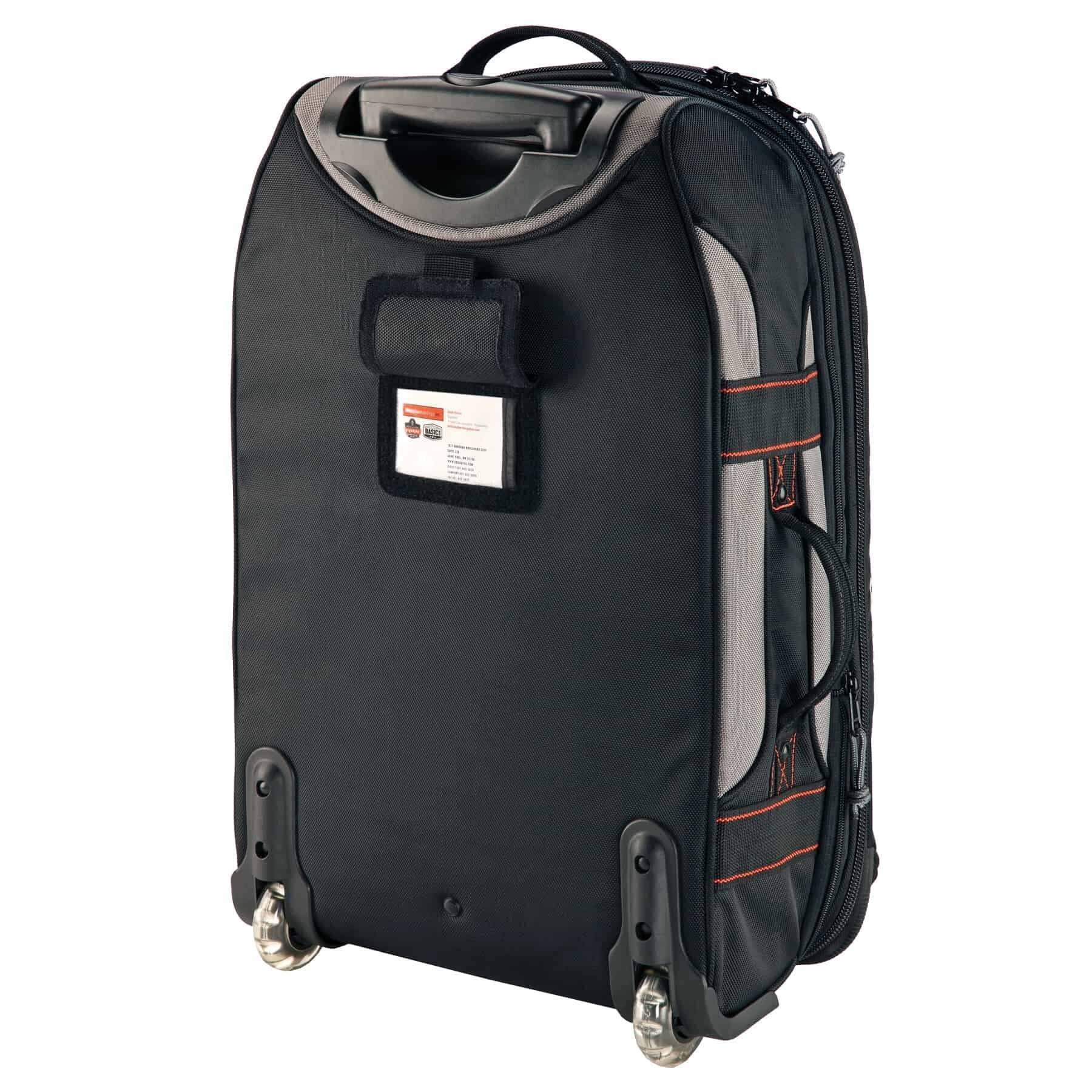 Ergodyne Arsenal 5125 Black Rolling Carry-On Luggage with Retractable Handle - Perfect for Business Travel & Weekend Getaways