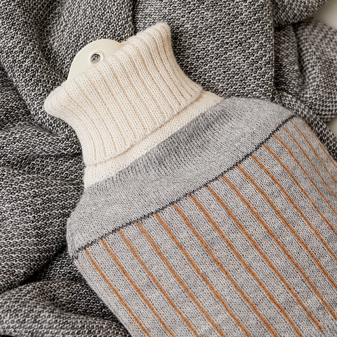 Aymara Stainless Steel Hot Water Bottle - Leak Proof & Insulated for 24 Hours - Perfect for Travel, Camping, and Office Use